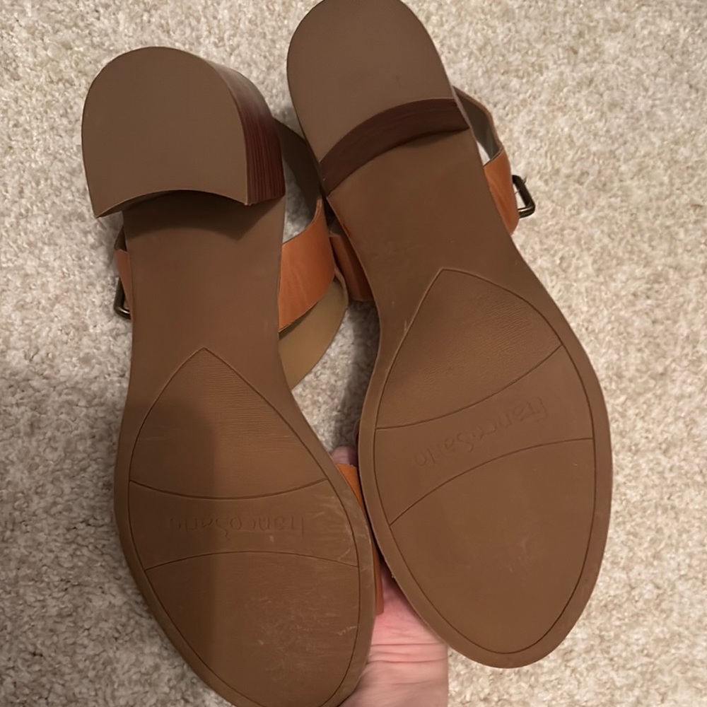 Franco Sarto Leather Block Sandals - Picture 3 of 8